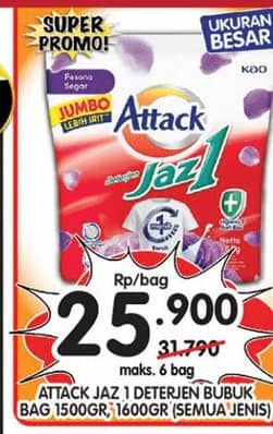 Promo Harga Attack Jaz1 Detergent Powder All Variants 1400 gr - Superindo