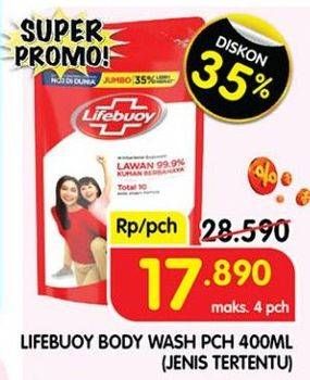 Promo Harga Lifebuoy Body Wash 400 ml - Superindo