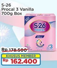 Promo Harga S26 Procal Susu Pertumbuhan Vanilla 700 gr - Indomaret