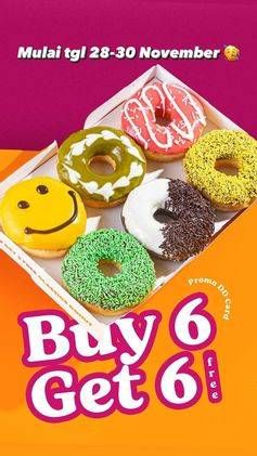 Promo Harga Buy 6 Get 6 Free  - Dunkin Donuts