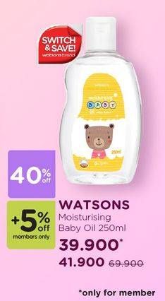 Promo Harga WATSONS Baby Oil 250 ml - Watsons