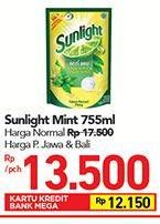 Promo Harga SUNLIGHT Pencuci Piring Mint 755 ml - Carrefour