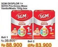 Promo Harga SGM Eksplor Soya 1-5 Susu Pertumbuhan Madu, Vanila 700 gr - Indomaret