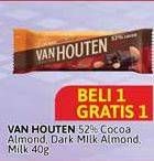 Promo Harga Van Houten Chocolate Almonds, Milk Chocolate 40 gr - Alfamidi