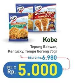 Promo Harga Kobe Tepung Bumbu Bakwan, Super Crispy, Tempe Goreng Kriuk 70 gr - Hypermart