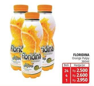 Promo Harga FLORIDINA Juice Pulp Orange Orange 360 ml - Lotte Grosir
