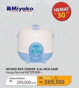 Promo Harga Miyako MCM-606 B Magic Com 1000 ml - Carrefour