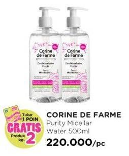 Promo Harga Corine De Farme Purity Micellar Water 500 ml - Watsons