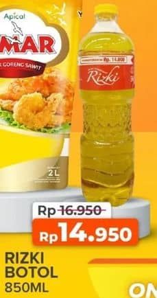 Promo Harga Rizki Minyak Goreng 850 ml - Yogya