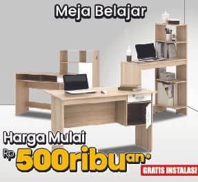 Meja Belajar  Harga Mulai Rp500ribuan, Gratis Instalasi