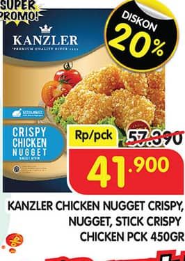 Promo Harga Kanzler Chicken Nugget Crispy, Original, Stick Crispy 450 gr - Superindo