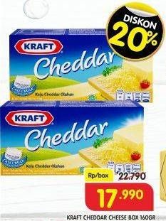 Promo Harga KRAFT Cheese Cheddar 160 gr - Superindo