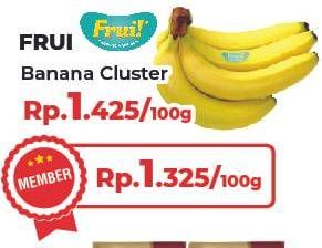 Promo Harga FRUI Banana Cluster per 100 gr - Yogya