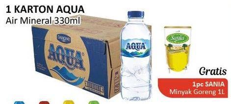 Promo Harga AQUA Air Mineral 330 ml - Alfamidi