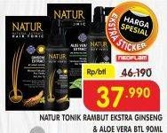 Promo Harga NATUR Hair Tonic Ginseng, Aloe Vera 90 ml - Superindo