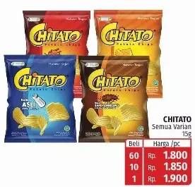 Promo Harga CHITATO Snack Potato Chips All Variants 15 gr - Lotte Grosir