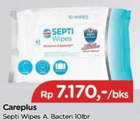 Promo Harga CAREPLUS Septi Wipes Anti Bacteri 10 sheet - TIP TOP