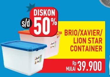 Promo Harga Brio/Vaxier/Lion Star Kotak Penyimpanan  - Hypermart