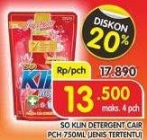 Promo Harga SO KLIN Liquid Detergent 750 ml - Superindo