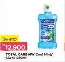 Promo Harga TOTAL CARE Mouthwash Cool Mint, Siwak Salt 250 ml - Alfamart