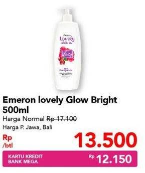 Promo Harga EMERON Lovely White Hand & Body Lotion Glow Bright Red Pomegranate 500 ml - Carrefour