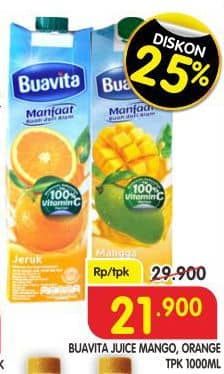 Buavita Fresh Juice 1000 ml Diskon 26%, Harga Promo Rp21.900, Harga Normal Rp29.900