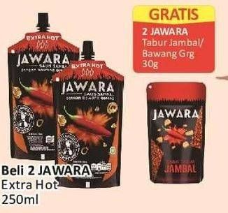 Promo Harga JAWARA Sambal Extra Hot per 2 pouch 250 ml - Alfamart