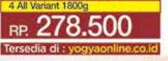 Promo Harga Bebelac 4 Susu Pertumbuhan All Variants 1800 gr - Yogya