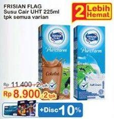 Promo Harga FRISIAN FLAG Susu UHT Purefarm All Variants per 2 pcs 225 ml - Indomaret