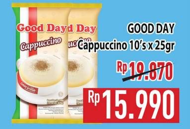 Promo Harga Good Day Cappuccino per 10 sachet 25 gr - Hypermart