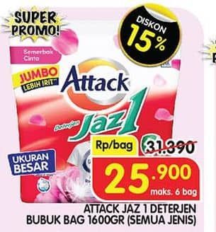 Promo Harga Attack Jaz1 Detergent Powder All Variants 1600 gr - Superindo