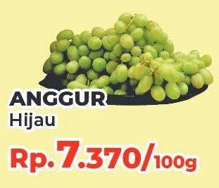 Promo Harga Anggur Hijau per 100 gr - Yogya