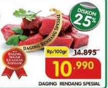 Promo Harga Daging Rendang Sapi Spesial per 100 gr - Superindo