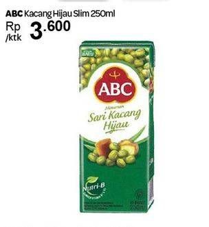 Promo Harga ABC Minuman Sari Kacang Hijau Slim 250 ml - Carrefour