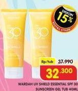 Promo Harga Wardah UV Shield Essential Sunscreen Gel SPF 30 PA+++ 40 ml - Superindo