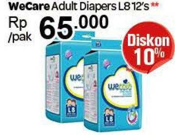 Promo Harga We Care Adult Diapers L8  - Carrefour