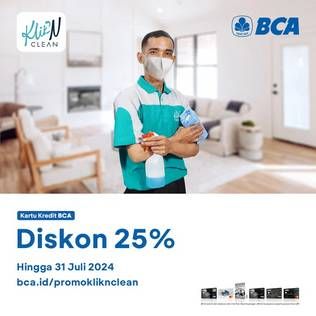 Promo Harga KliknClean - Diskon 25%  - BCA