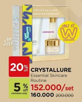 Promo Harga WARDAH Crystallure Essential Skincare Routine 3 pcs - Watsons