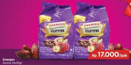 Promo Harga ENERGEN Cereal Instant Kurma per 10 sachet 10 gr - TIP TOP