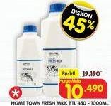 Promo Harga HOMETOWN Fresh Milk Plain 450 ml - Superindo