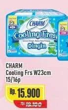 Promo Harga Charm Extra Comfort Cooling Fresh Wing 23cm 15 pcs - Alfamart