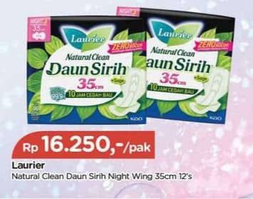 Promo Harga Laurier Natural Clean Night Wing 35cm 12 pcs - TIP TOP