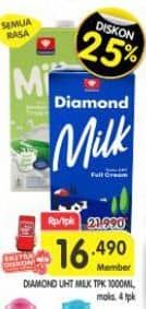 Promo Harga Diamond Milk UHT All Variants 1000 ml - Superindo