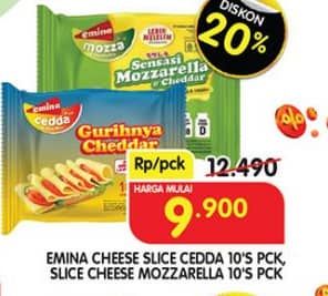 Promo Harga Emina Cheese Slice Cedda, Mozza 75 gr - Superindo