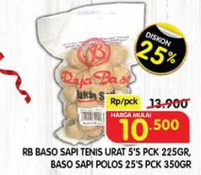 Promo Harga RB Baso Tenis Urat, Sapi Polos 5 pcs - Superindo