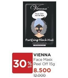 Promo Harga VIENNA Face Mask Purifying Black Mud 15 ml - Watsons