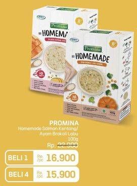Promo Harga Promina Bubur Bayi Homemade Ayam Brokoli Labu Kuning, Salmon Kentang Wortel 100 gr - LotteMart
