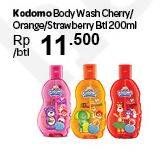 Promo Harga KODOMO Body Wash Gel Cherry, Orange, Strawberry 200 ml - Carrefour
