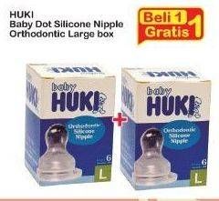 Promo Harga Huki Silicone Nipple Orthodontic Large 1 pcs - Indomaret