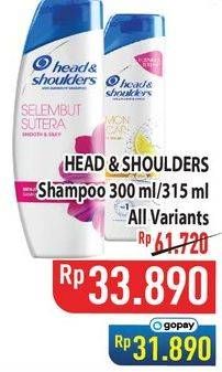 Promo Harga Head & Shoulders Shampoo All Variants 300 ml - Hypermart